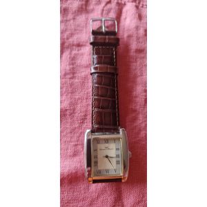 Montre Femme Yonger Et Bresson Cadran Rectangulaire, Bracelet En Cuir Façon Croco - Occasion