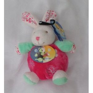 Doudou Peluche Lapin Boule Phosphorescent Rose Blanc Vert Fleur Toodo - Occasion