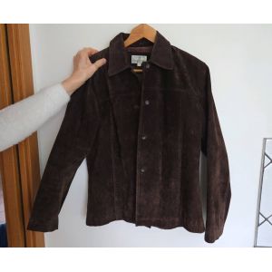 Veste Femme En Croûte De Porc Couleur Chocolat Taille L Petit 42. - Occasion