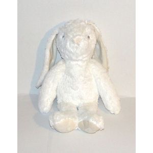 Doudou Lapin Blanc Atmosphera For Kids Peluche Lapin Pattes Scratch 40 Cm - Occasion