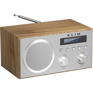 KLIM Poste Radio R&eacute;veil Dab Plus Bluetooth en Bois | Compatible Dab, Dab+, Radio FM et MP3 | Fonctionne sur Secteur | Haut-Parleurs HiFi | Prise USB/AUX - Occasion