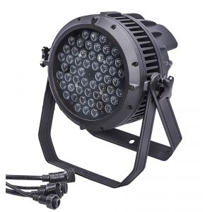 IP67 Par Led Projecteur Lumière Imperméable 54x3w RGB - DMX 512 Projecteur Scène Lumière Disco - Extérieure LED Lumière de Scène Phare Par Lampes Intégrée pour Soirée/Anniversaire/Mariage/Fête - Occasion