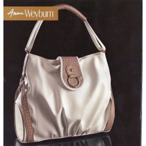 Sac À Main À Bandoulière Neuf Blanc Beige Taupe Imprimé Python La Redoute Anne Weyburn - Occasion