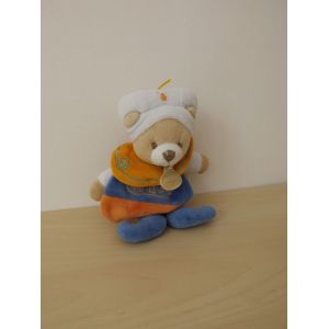 Doudou Ours Orange Bleu Indisous Doudou Et Compagnie - Occasion