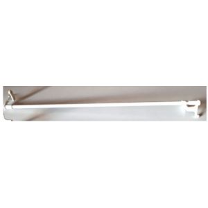 Tringle À Rideaux Extensible À Fixation Par Pression Presto Basic - Métal Blanc - De 60-90cm - Tube En Acier Profilé - Embout En Alliage -Pose Sans Vis Et Sans Perçage - Repositionnable - Occasion