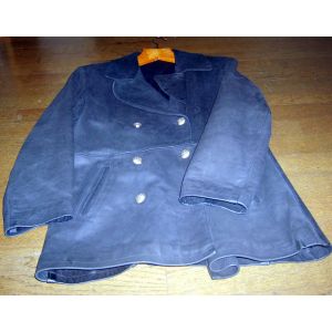 Veste Autre Veste Longue Cuir 40 Noir - Occasion