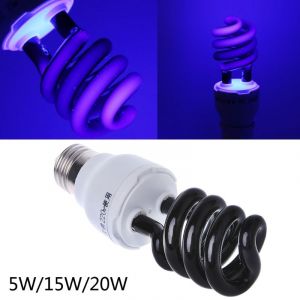 Ampoule À Ultraviolets E27, Lampe Fluorescente Cfl 5/15/20w, Spirale, Économie De Lumière Noire, Éclairage Violet 220v 300-400nm - Occasion