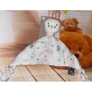 Doudou Lapin Orchestra Rose Blanc Lange Vegetal About Love Peluche Jouet Bebe Naissance - Occasion