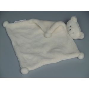 Doudou Ours Plat Blanc Crème Vertbaudet - Occasion