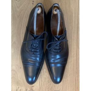 Chaussures Finsbury - Taille 43 - Noires - Type Richelieu 5 Oeillets Bout Droit - Occasion
