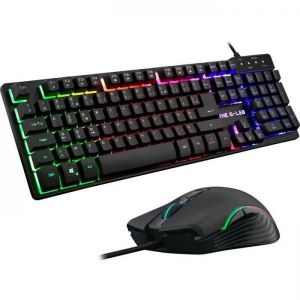 Combo KRYPTON - THE G-LAB - Pack Clavier et Souris Gamer Filaire Rétro - Éclairage RGB - Occasion
