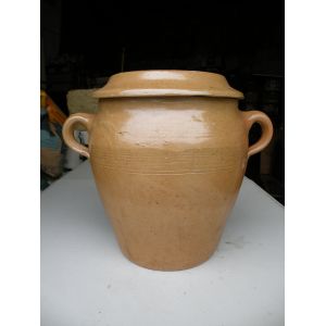 Brade Pot En Gr&egrave;s - Contenance 10 Litres - Avec Couvercle - Conserve Aliment Ou Autre. - Occasion