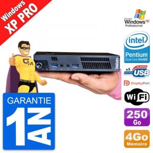 Ultra Mini PC Lenovo M92p Tiny G2020T RAM 4Go Disque 250Go Windows XP Pro - Occasion