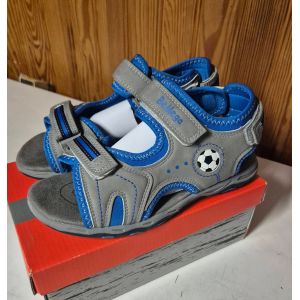 Sandale/Nu-Pieds Garcon À Scratch Gris Et Bleu Taille 35 Neuf Dans La Boite - Occasion