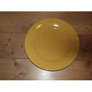 Assiette Plate Jaune 28cm - Occasion