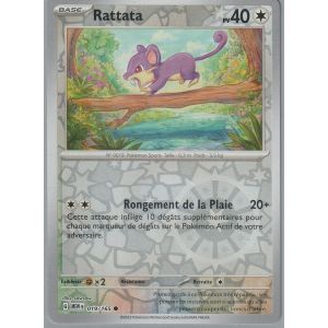 Carte Pokémon - Rattata - 019/165 - Reverse - Ev3,5 151 Mew - Occasion