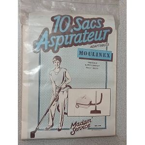 10 sacs sac aspirateur madam'service pour Moulinex traineaux tra&icirc;neau super compact 800s 800 s 800sl 800 sl - Occasion