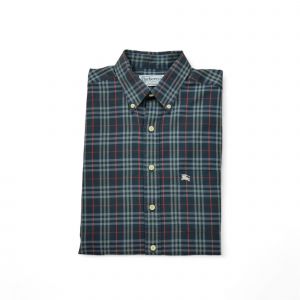 Reconditionné - Chemise Classiques Homme À Carreaux - Taille M - Homme - Marine - Occasion