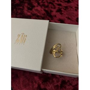 Bague Ajustable Zag En Acier Inoxydable - Occasion