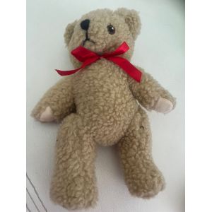 Peluche Doudou Ours Caramel Ruban Rouge Deuter Sport Gmbh 21 Cm - Occasion