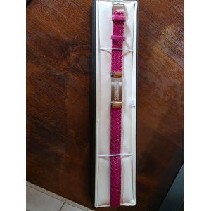 Bracelet Magn&eacute;tique En Cuir Tress&eacute; Rose Magnetix Wellness - Occasion