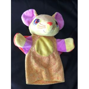 Doudou Peluche Marionnette Souris Jaune Violet Et Orange The Puppet Company - Occasion
