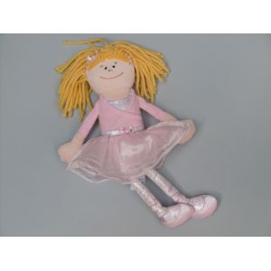 Doudou Poupée Chiffon Danseuse Rose Jaune Marks & Spencer - Occasion