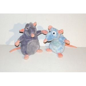 Peluche Ratatouille Disney Le Rat Cuisinier Remy Et Son Papa Django Gipsy - Occasion