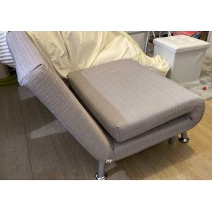 Fauteuil Convertible 1 Place Chauffeuse Canapé-Lit 3 En 1 Dossier Réglable Avec Coussin-Gris - Occasion