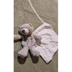 Doudou ours gris cajou mouchoir sucre d orge - Occasion