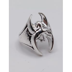 Bague M&eacute;tal Argent&eacute;,Chauve Souris ,Bague Ouverte,Taille 19.11 Mm - Occasion