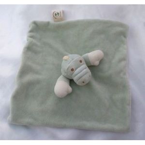 Doudou Peluche Plat Crocodile Vert Et Blanc My Natural - Occasion