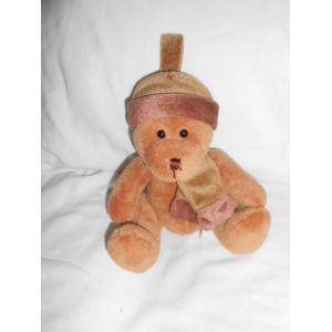 Doudou Peluche Ours Assis 18 Cm Marron Nicotoy Bonnet Echarpe Caramel Bille Dans Le Popotin Simba Toys - Occasion