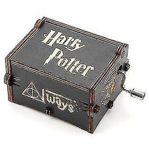 Boîte À Musique À Manivelle Mécanique En Bois Noire Harry Potter - Occasion