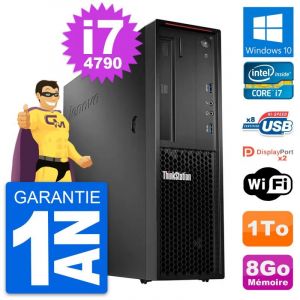 PC Lenovo ThinkStation P300 SFF Intel i7-4790 RAM 8Go Disque 1To Windows 10 Wifi - Occasion