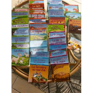 Jeu enfant éléments de la ferme et livres Atlas édition - Occasion