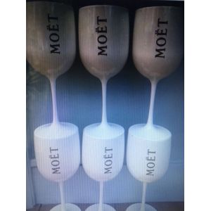 6 Grands Verres Champagne Moet Et Chandon Ice Imperial En Acrylique - - Occasion