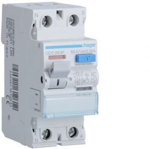 Interrupteur différentiel 2P 63A 30mA type AC CDC263F - Occasion