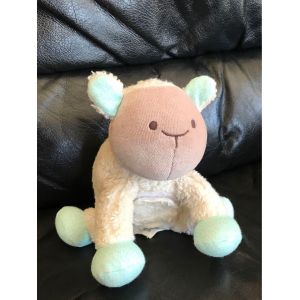 Doudou Agneau Mouton Nature Et D&eacute;couvertes Bleu Et Beige 17cm - Occasion