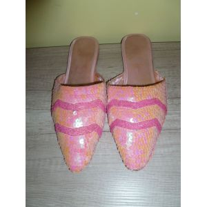 Mules À Paillettes Roses Taille 40 - Occasion