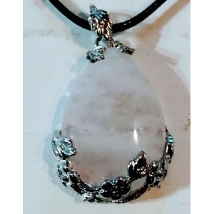 Pendentif, Collier En Pierre Naturelle. Oeil De Tigre, Lapis Lazuli, Améthyste, Quartz Rose Et Cristal De Roche, Malachite, Hématite, Sodalite, Pierre De Lune, Aventurine... - Occasion