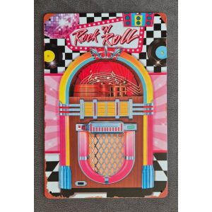 Plaque métallique décorative Juke-box Rock'n'Roll - Occasion