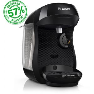 Machine multi-boissons Bosch TAS102E - 1400 W - Caf&eacute;, Caf&eacute; cr&egrave;me, Cappuccino, Chocolat chaud, Espresso, Lait chaud, Latte Macchiato, Th&eacute; - Plastique recylc&eacute; noir - Occasion