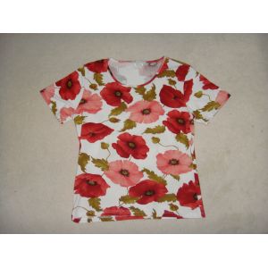 T-Shirt Écru À Fleurs Antonelle - Taille 3 - Occasion