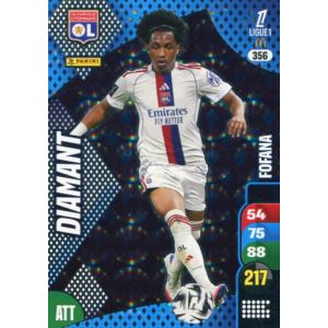 N&deg; 356 Fofana O Lyonnais Carte Jeu Adrenalyn Xl "Diamant" Ligue 1 2025-2026 - Occasion