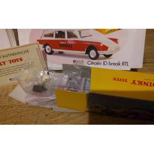 Voiture CITROEN ID BREAK RTL ( manque petite antenne ) r&eacute;f 1404 DINKY TOYS ATLAS AVEC FICHE ET CERTIFICAT - Occasion
