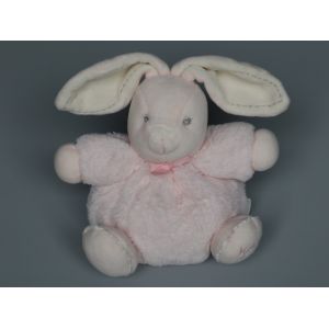 Doudou lapin boule Kaloo rose fourrure Perle - Occasion