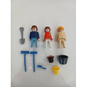 Lot Vintage Playmobil 1974 - Figurines & Accessoires Chantier/Ferme - Occasion