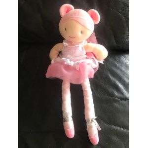 Doudou Peluche Poupée En Tissu Danseuse - Lily-Rose Robe À Pois Longue Jambes- 36 Cm - Occasion