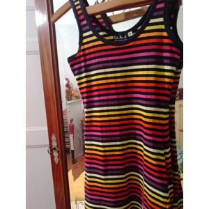 Robe Courte Rayée Colorée 34 Xs Little Marcel. - Occasion
